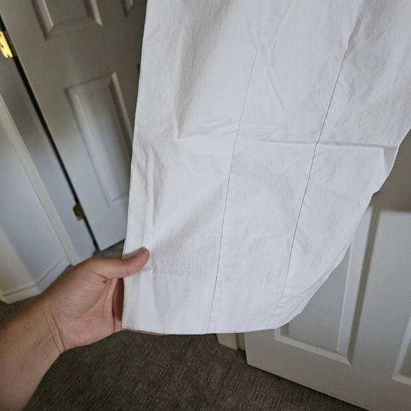 Emporio Armani Crisp White Straight Leg Trousers - Picture 3 of 7